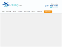 Tablet Screenshot of mdbilling.ca